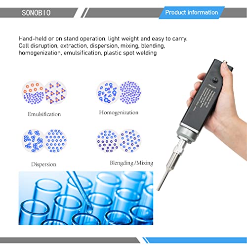 Sonobio SONOBIO-INTE Handheld Portable Ultrasonic Homogenizer/Sonicator Lab Emulsifier Mixer Cell Disruptor thumb #1