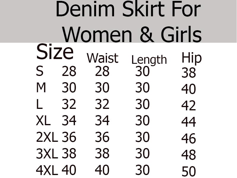 Image of Western Trending Stylish Flared Comfortable Solid Long Denim Skirt for Women & Girls