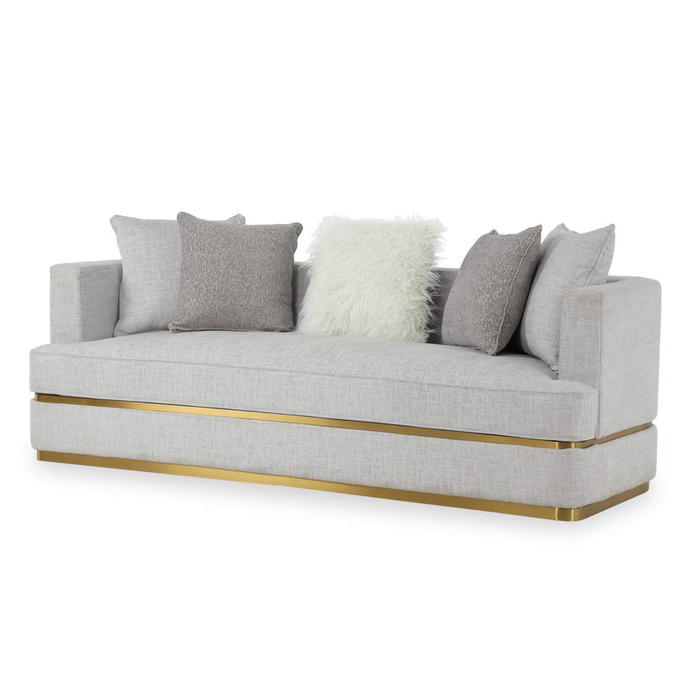 homes r us هومز أر أس Aria 3-Seater Fabric Sofa, Grey Height: 72 Cm Length: 220 Cm Width: 88 Cm Grey