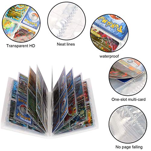 Álbum compatível com cartões Pokemon GX EX Mega, fichário compatível com cartões Pokémon, fichário c