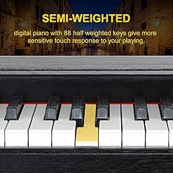MYRCLMY Clavier De Piano Numérique Débutant avec Clavier Semi-Pondéré À La Taille Maximale De 88 Clés, Piano Électrique… - Les Beatles, Paul McCartney, John Lennon, RIngo Starr, George Harrison MYRCLMY Clavier De Piano Numérique Débutant avec Clavier Semi-Pondéré À La Taille Maximale De 88 Clés, Piano Électrique… – Image 2