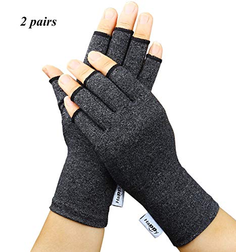 2 Pairs Arthritis Gloves, Compression Gloves for Rheumatoid & Osteoarthritis,Joint Pain Relief, Carpal
