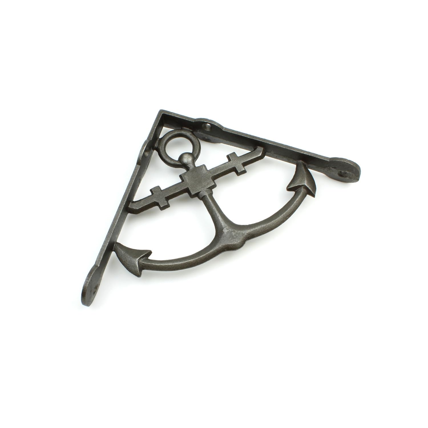 Oakcrafts Pair Of Cast Iron Anchor Shelf Brackets - 150Mm X 150Mm