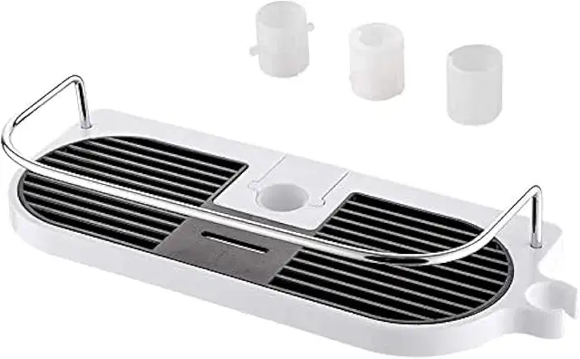 Mensola Portasapone Doccia Senza Foratura, Supporto Accessori Bagno per Aste 18-25mm