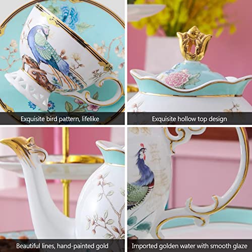 Acmlife ACM-FHLBD Bone China Tea Set - Blue And White Fine Bone China Tea Set thumb #7