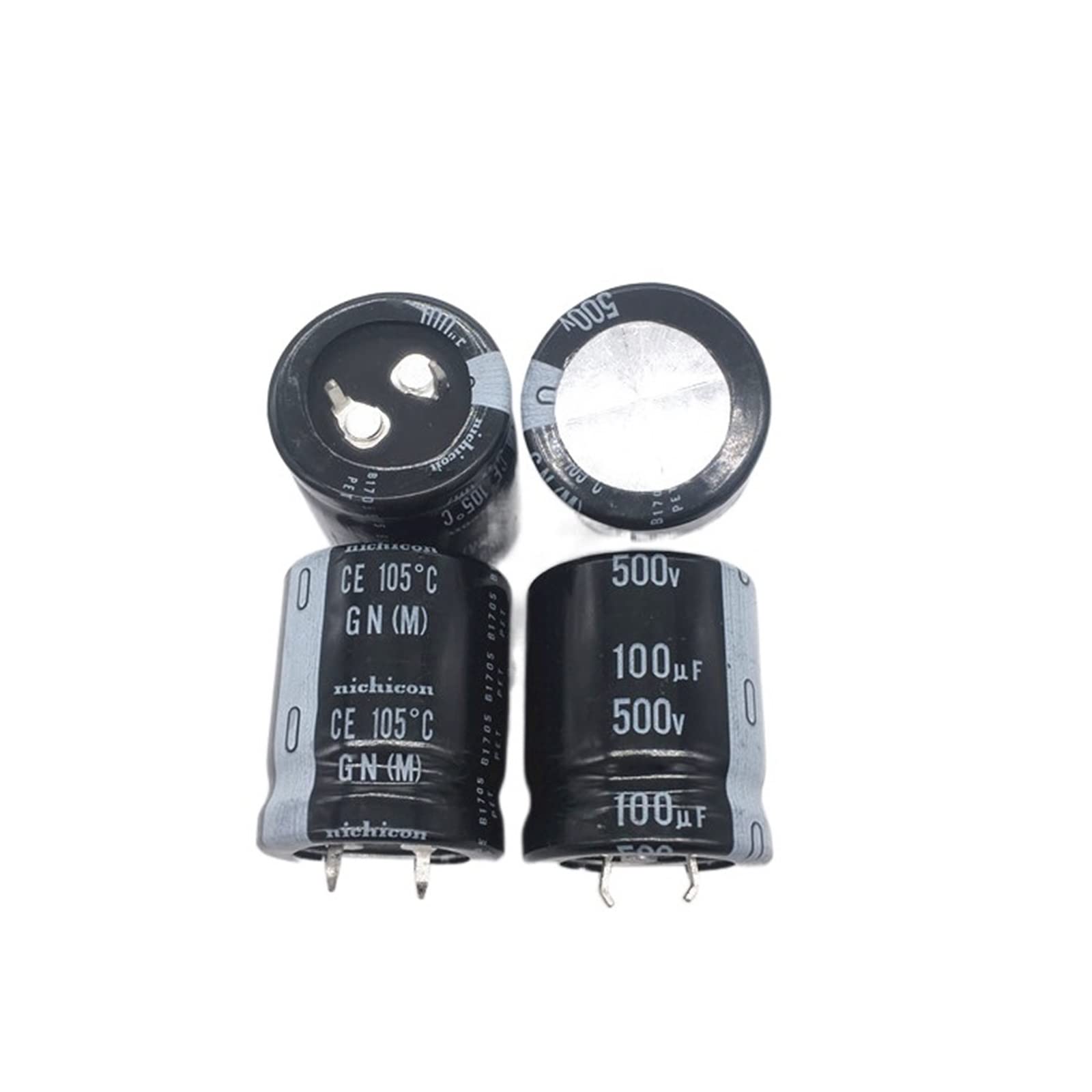Condensateur 100 uF 500 V haute tension GN/LQ format compact 25x30mm encliquetable