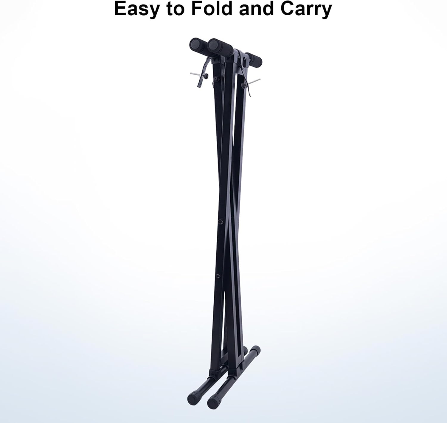 Electronic Piano Keyboard Stand Hydraulic X Frame Gas Spring X Keyboard Stand for Electronic Keyboard Digital Piano Synthesizer Adjustable X Shape Double Brace Design Hydraulic X Stand for