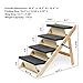 MEWANG Wood Pet Stairs & Ramp for Small/Medium Dogs and Cats, Aging Pets – 3-in-1 Foldable, Portable, Non-Slip Pet Ladder for Tall Beds, Couches,Cars–Holds Up to 220 lbs (31.5