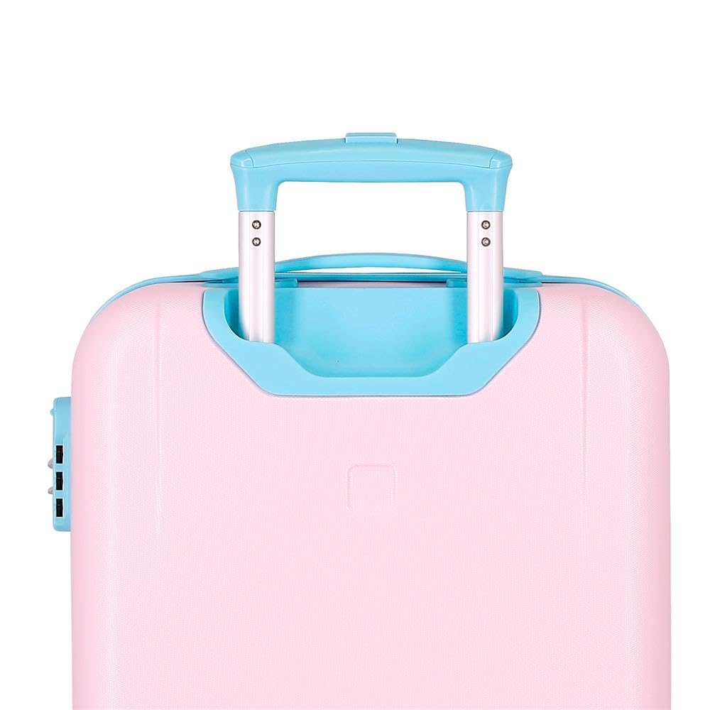 Disney Valise Enfant Rigide avec Fermeture latérale à Combinaison, 4 Roues, Bagage Cabine, fabriquée en ABS, Un matériau Rigide et léger.