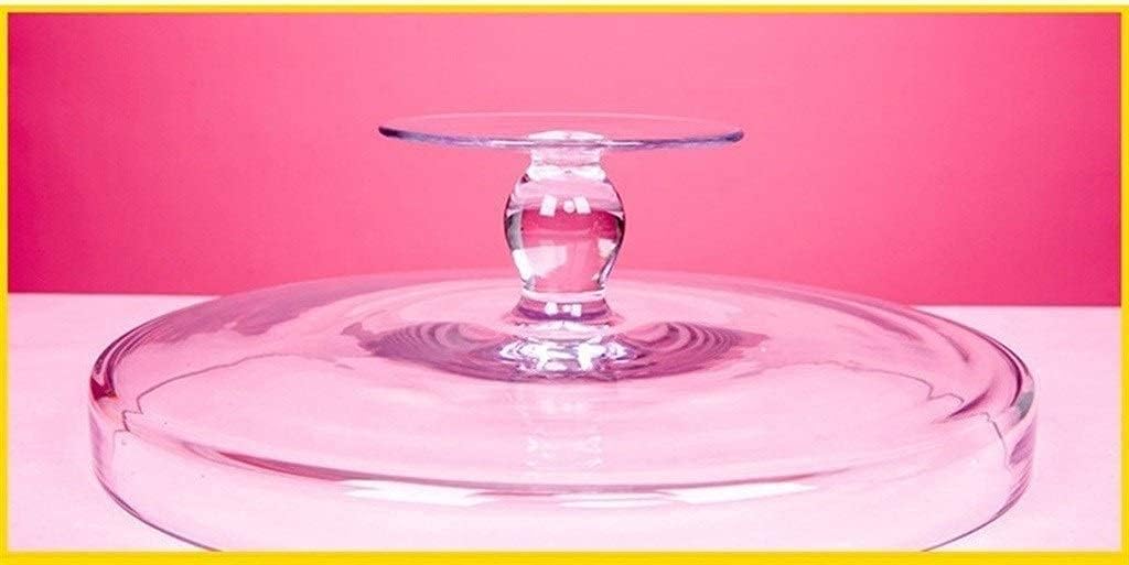 Cake Stands Transparent Display Plate Store Hotel Restaurant Bread Display Plate Kitchen Fruit Fresh Cover Decorative Serving Tray (Size : 3428CM) (27.5 * 28CM) image 4