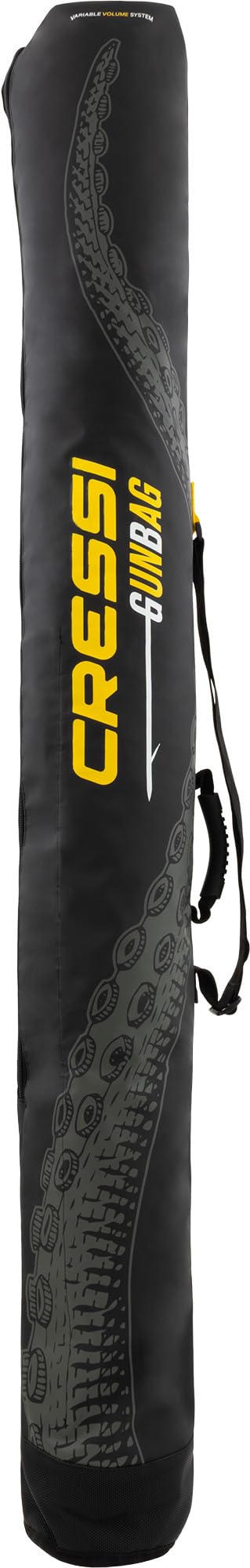 Cressi desde 1946 - Maverick Dry Bag - Bolsa para Arbalete y Similares, Fabricada en Material Dry Tarpaulin, Protege el Equipo de Pesca Subacuática Durante el Transporte, Negro/Amarillo