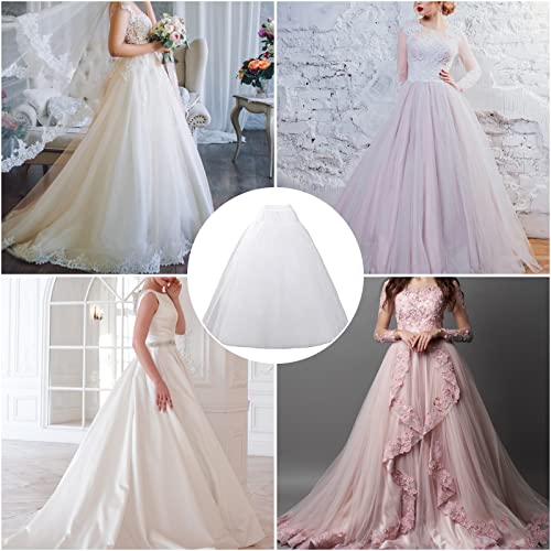 Women’s 6 Hoop Skirt A-Line Floor Length Petticoat Slips Underskirt Crinoline for Wedding Dress Ball Gown 7