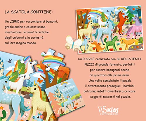 Unicorni. Libro E Puzzle Cerca E Trova. Ediz. A Colori. Con Puzzle. Con Poster - 2