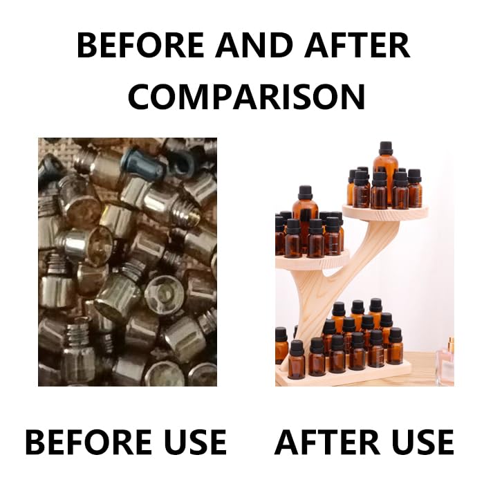 Organizzatore per Oli Essenziali da 15 Ml, Portaoggetti in Legno per Smalto, Espositore per Smalto Rimovibile per Toeletta