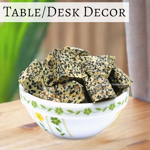 Image of Amazing Gemstone Dalmatian Jasper Raw Crystals and Healing Stones, Natural Rocks for Tumbling - DIY Raw Stones and Crystals, 2 Pieces