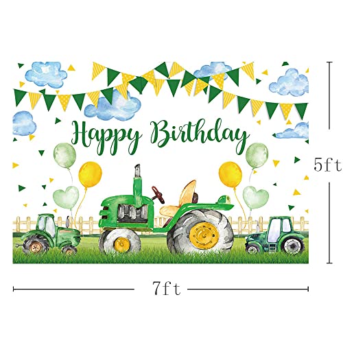 MEHOFOND 7x5ft Trattore Verde Ragazzo Sfondo di