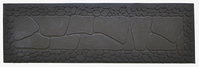 Imports Decor 827RBM Stone Rubber Step Mat, 33" by 10" by 1/4"