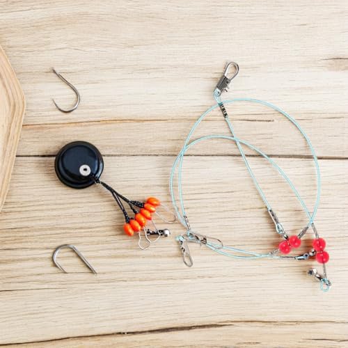 12 Cuerdas de Nylon para Pesca con Ganchos y Terminales de Acero Inoxidable miniatura 5