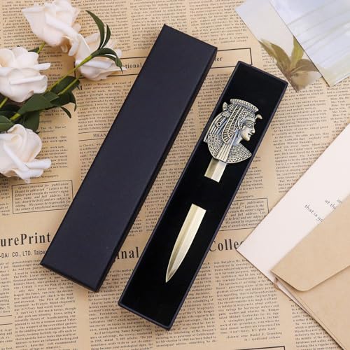 Ruksifg LETTER OPENER-01 Antique Metal Letter Opener Envelope Slitter,Bronze Ancient Egypt Pharaoh Envelope Opener Knife Mail Opener thumb #5