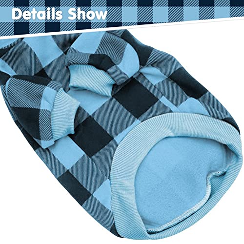 Plaid Dog Hoodie Pet Clothes Sweaters With Hat #TOP2