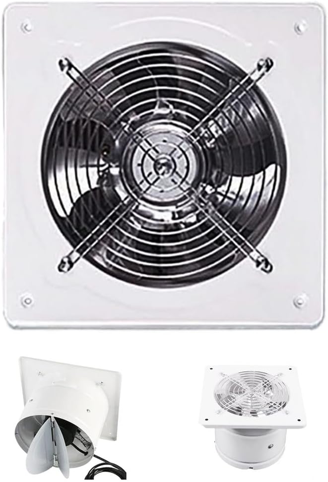 10 inches,スイッチ付き10インチ・12インチ低騒音キッチン換気扇 携帯用窓用換気扇、1260-1680CFM 壁掛け家庭用