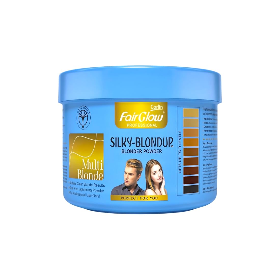 Corlin Fair Glow Silky Blondup Blondor Powder - Lifts upto 9 levels | For Men & Women, 125g-image-46