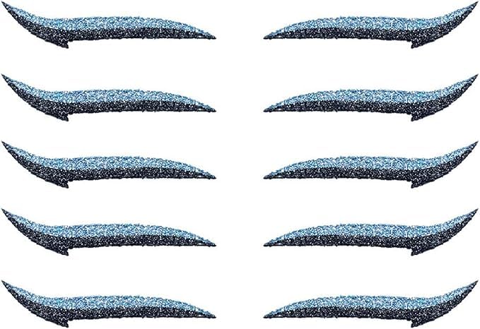 Eyeliner Stickers Glitter adhesivo instantáneo 15 pares miniatura 1