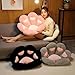 Ditucu Cat Paw Cushion Kawaii Chair Cushions 31.4 x 27.5 inch Cute Stuff Heart-Shaped Seat Pad Comfy Lazy Sofa Office Floor Pillow for Gaming Chairs Room Decor Black