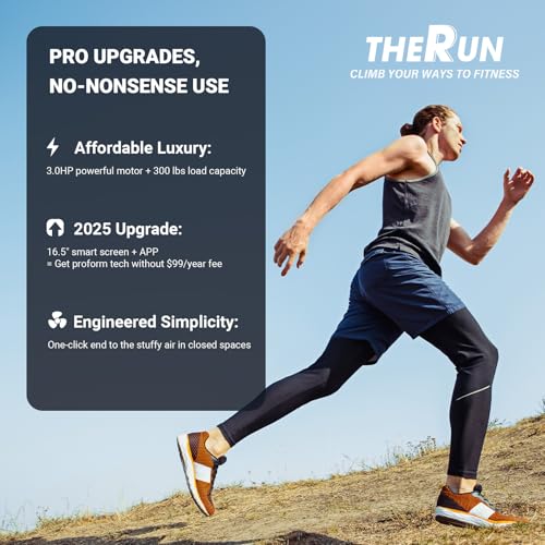 Image of THERUN Incline Treadmill, Treadmills for Running and Walking, 400 lbs Weight Capacity Folding Treadmill with 0-16% Auto Incline, Wide Belt, 4.0 HP, App, Heart Rate