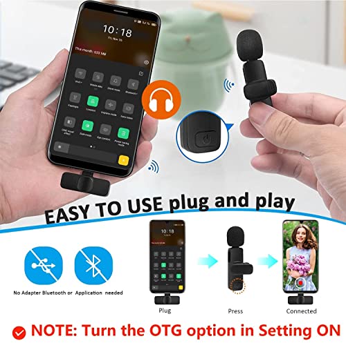 MAYBESTA Wireless Lavalier Lapel Microphone for iPhone Android Phone Laptop - Bluetooth Mini Mic with USB C Interface for YouTube Tiktok Video Recording Interview Podcast Vlog - Thumbnail 4
