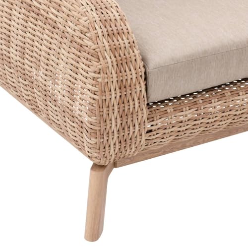 Canapé de jardin "Manissa" honey & 2 places en aluminium et polyester Hespéride - vue 6