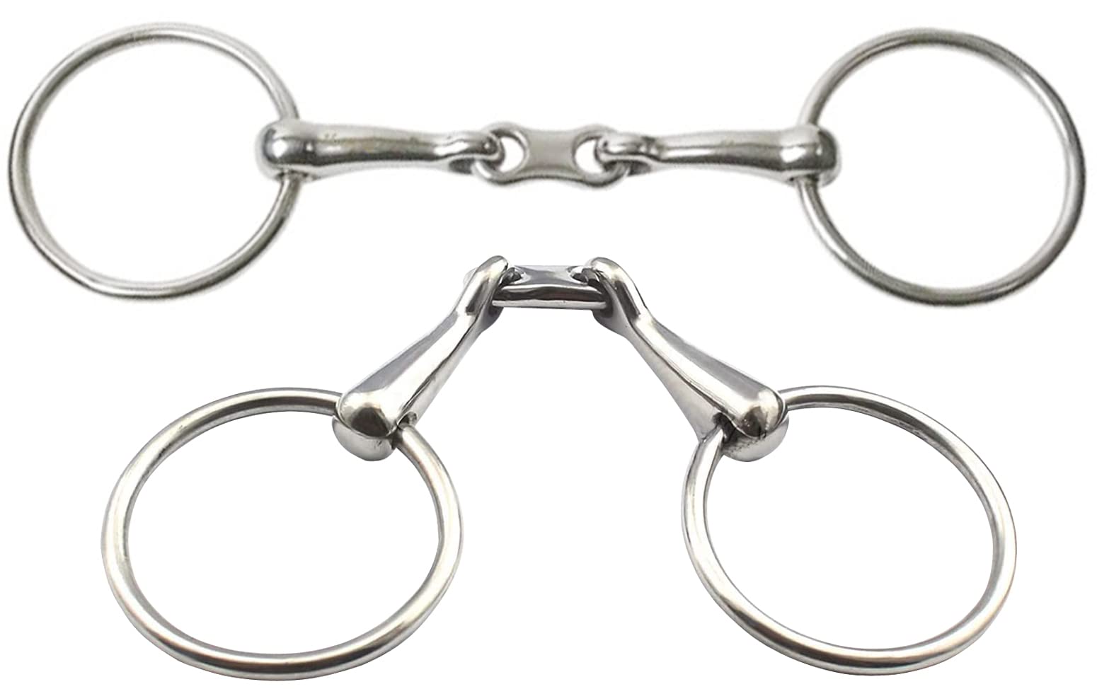 AAProTools Equestrian French Link Loose Ring Stainless Steel Snaffle Bit, Size 5.5 inch , Silver, Chrome Plated