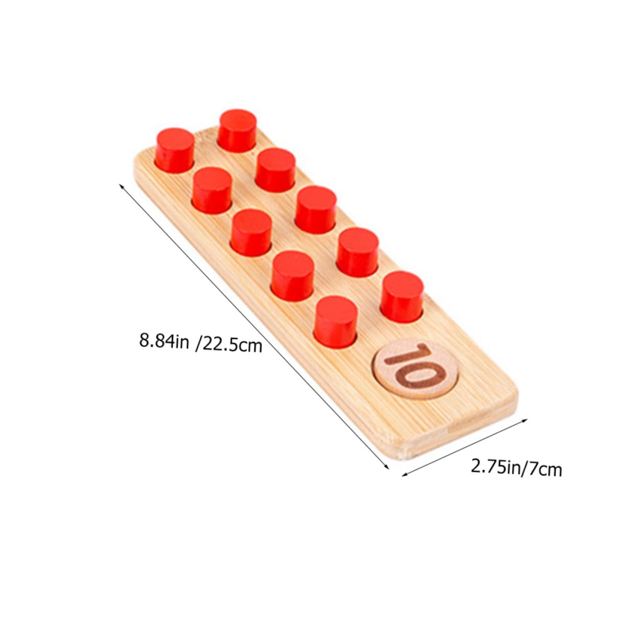 Giocattolo Educativo di Conteggio in Legno per Bambini Piccoli, Gioco Didattico Matematico Numeri Colorati per Apprendimento Precoce e Sviluppo Cognitivo, Set Gioco Montessori