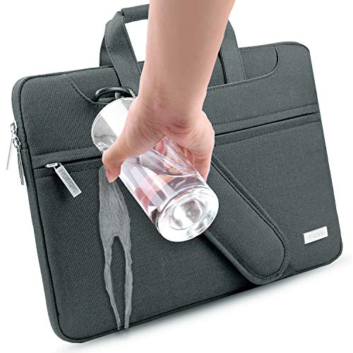 Image of Hseok 17.3 Inch Laptop Shoulder Bag, Water-Resistant & Shockproof Protective Computer Case Compatible with 17.3 inch Dell Asus HP Lenovo Acer MSI Notebooks,Dark Gray