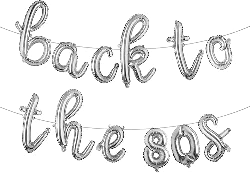 Miniatura 15 de Cartel de globos de regreso a los 80, pancarta de fiesta de cumpleaños de los años 80 y 90, globo retro para fiesta de los 80, decoraciones de