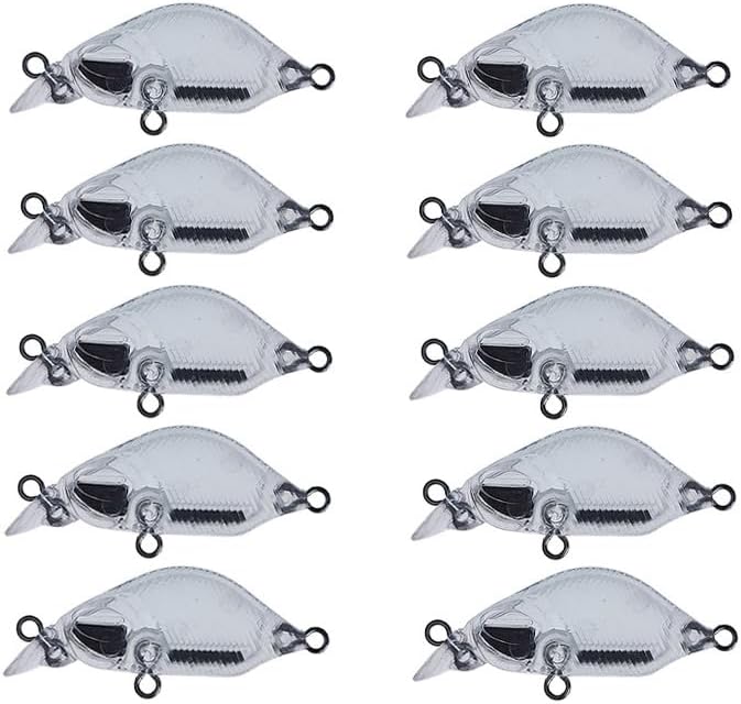 Pack of 20 Silent Sinking Mini Crankbait DIY Unpainted Bait Blank Fishing Lure