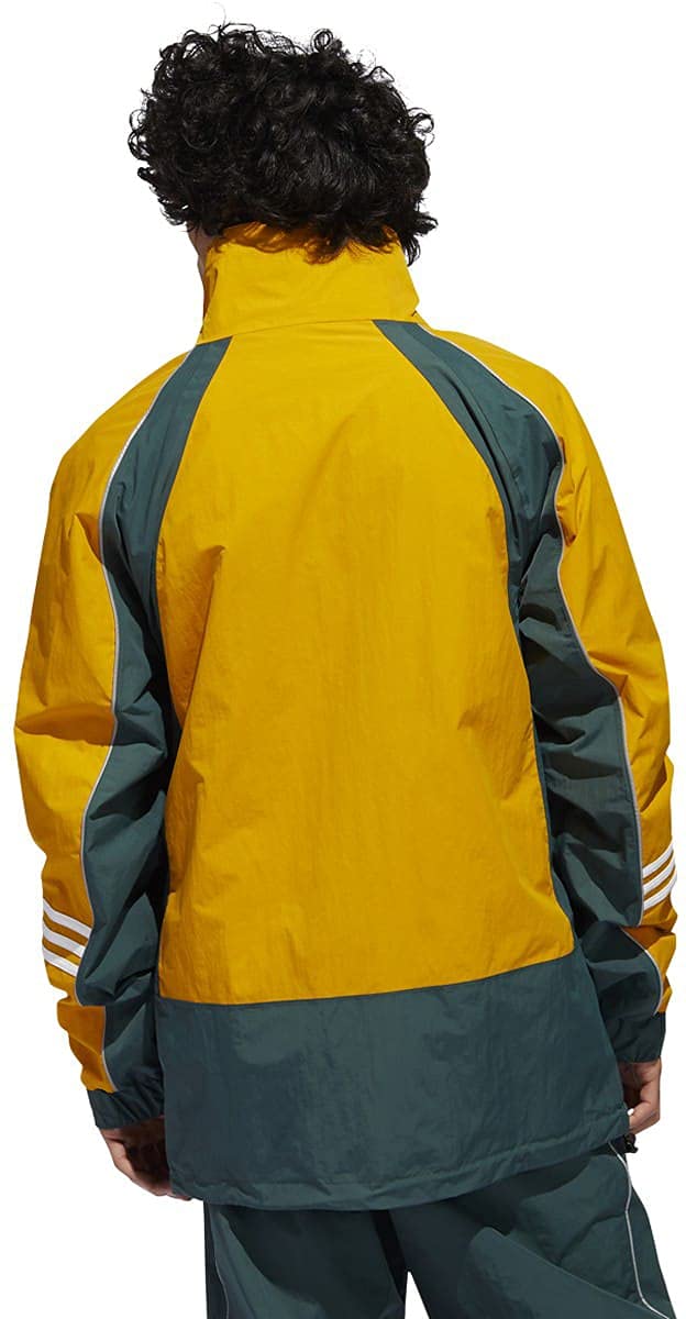 Adidas DNA 10K Snowboard Jacket Mens Sz M Legend Gold/Mineral Green/White