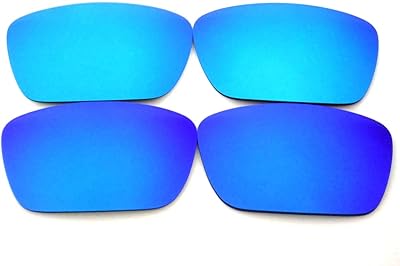 Galaxylense Replacement Lenses for Oakley Fuel Cell Blue&Ice Blue Color Polarized, 2 Pairs