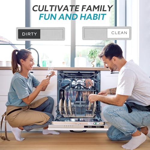Rimaaiae Dishwasher Magnet Clean Dirty Sign, Strong Magnet Non-Scratch Clean Dirty Magnet for Dishwasher, Easy to Read & Slide #5