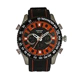 STOPWATCH Dunlop Sports Watch Black Dial Grey Bezel Premium PU Strap Japan Analog-Digital 30 m Water Resistant Men\'s Unisex Watch