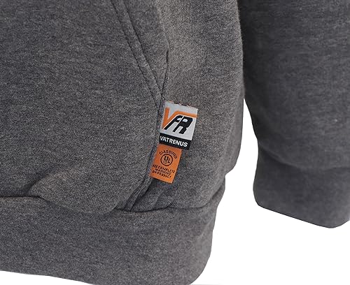 Image of VATRENUS FR Hoodies for Men Pullover 10.5oz Cotton Fleece Flame Resistant Jacket Fire Retardant Welding Sweatshirt