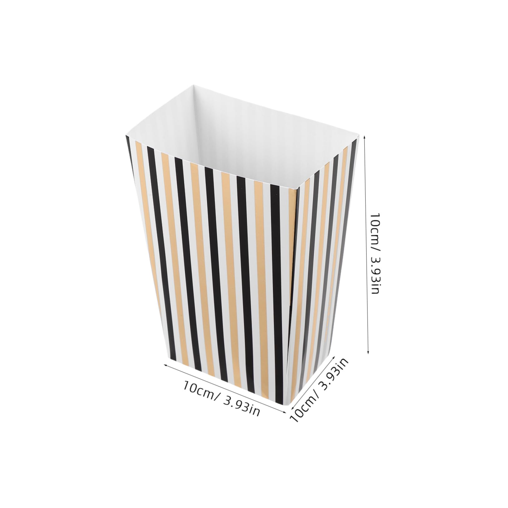 PACKOVE 4pcs Boxes Chic and Striped Popcorn Boxes Reusable Snack Holders for Parties Birthdays and Holidays Elegant Party Supplies for Adults