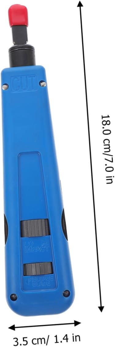 Generic Network Punch down Tool Lightweight Cable Impact Tool with Double Cutter Head Design for Telephone and Network Modules Durable and Detachable for Easy Use