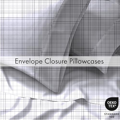RUVANTI 100% Cotton Twin Sheets, Percale Weave Twin Sheet Set, Open Check by RUVANTI - Used condition - Image 7