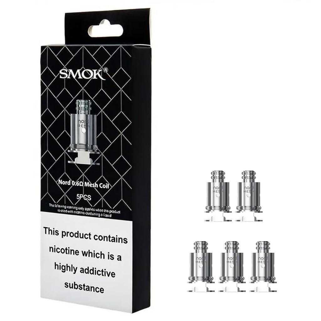 smok nord coils 0.6 vs 1.4 SMOK Nord Replacement Coils Pack of 5