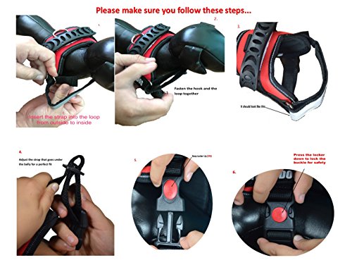 Albcorp Service Dog Vest Harness - Reflective - Woven Polyester & Nylon, Comfy Mesh Padding, Extra Small, Black #TOP5