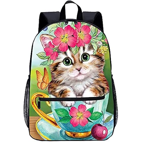 Children's school backpack cat Adult backpack Unisex durable portable backpack 3D printed backpack Cover