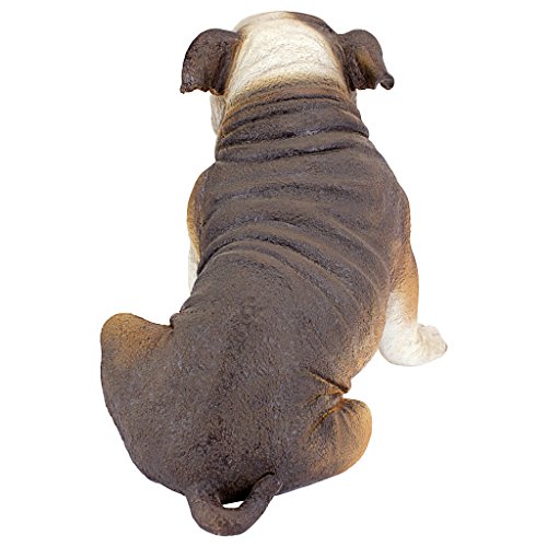 Design Toscano Buster die Bulldogge Britische Gartenstatue, Polyresin, vollfarbe, 40.5x35.5x35.5 cm
