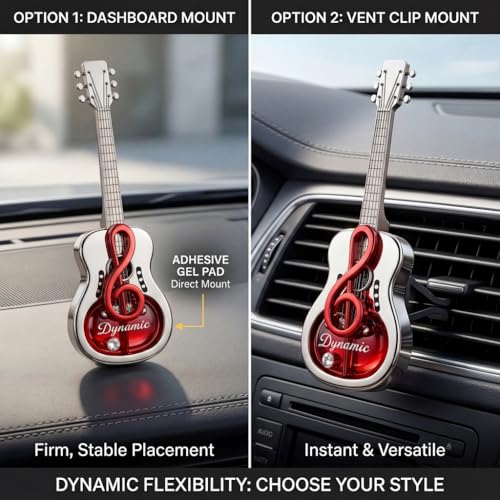 Image of DETACHI Luxury Car Perfume Dashboard Freshener Long Lasting Fragrance Premium Guitar Design Interior Scent Accessory Gift