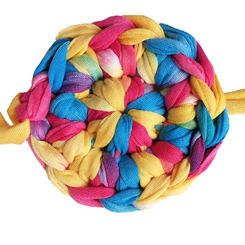 CLISIL DIY T-Shirt Yarn,Recyled Fabric Yarn,Home Textile Yarn,Colorful Crochet Yarn,Basket Yarn,Fabric Yarn,Bag Yarn,Upcycled Yarn 180g